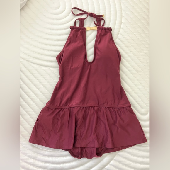 Kate Spade Burgundy Swimsuit - Picture 1 of 6